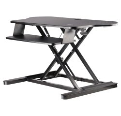 StarTech.com Convertidor Escritorio de Pie y Sentado de Esquina - con Bandeja para Teclado - con Superficie de 89cm x 53cm - Escritorio Ergonómico de Altura Ajustable - para Dos Monitores