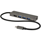 StarTech.com USB C Multiport Adapter - USB-C naar HDMI 2.0b 4K 60Hz (HDR10), 100W Power Delivery Pass-Through, 4-Port USB 3.0 Hub - USB Type-C Mini Dock - 30cm Vaste Kabel