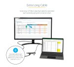 StarTech.com USB C Multiport Adapter - USB-C to HDMI 2.0b 4K 60Hz (HDR10), 100W Power Delivery Pass-Through, 4-Port USB 3.0 Hub - USB Type-C Mini Dock - 12" (30cm) Long Attached Cable
