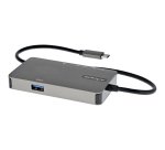 StarTech.com Adaptateur Multiports USB-C - USB-C vers HDMI 4K 30Hz ou VGA 1080p - Mini Dock USB Type-C avec Alimentation 100W Passthrough - Hub USB 3 Ports USB 5Gbps - GbE - Câble Intégré 30cm