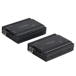 StarTech.com Extender HDMI Fibra Ottica - Kit trasmettitore/ricevitore audio video HDMI 4K e USB - 300m (MultiModale) - Estensore HDMI con 2 Moduli SFP+ 10G MMF - KVM Extender console (TX/RX)
