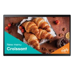 Samsung QB24C-T Digital signage flat panel 61 cm (24") LED Wi-Fi 250 cd/m² Full HD Black Touchscreen Built-in processor Tizen 7.0 16/7
