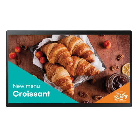 Samsung QB24C-T Écran plat de signalisation numérique 61 cm (24") LED Wifi 250 cd/m² Full HD Noir Écran tactile Intégré dans le processeur Tizen 7.0 16/7