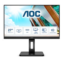 AOC U27P2CA computer monitor 68.6 cm (27") 3840 x 2160 pixels 4K Ultra HD LED Black