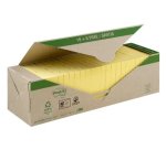 Bloc-note adhésif Recycling notes, 76 x 76 mm, jaune