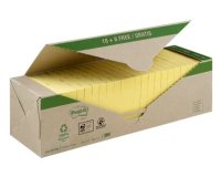 Bloc-note adhésif Recycling notes, 76 x 76 mm, jaune