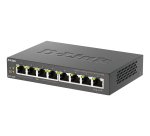 D-Link DGS-1008P/E commutateur réseau Non-géré L2 Gigabit Ethernet (10/100/1000) Connexion Ethernet, supportant l'alimentation via ce port (PoE) Bureau Noir