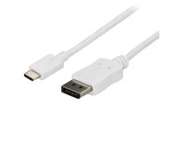StarTech.com Câble Adaptateur USB C vers DisplayPort 1.2 4K 60Hz - 1,8m - Câble USB-C vers DisplayPort - HBR2 - Câble Vidéo USB Type-C DP Alt Mode vers Moniteur DP - Fonctionne avec Thunderbolt 3 - Blanc