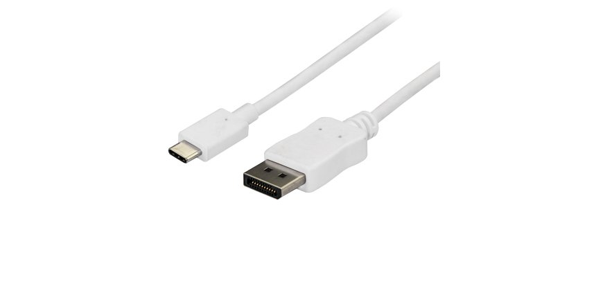 StarTech.com Câble Adaptateur USB C vers DisplayPort 1.2 4K 60Hz - 1,8m - Câble USB-C vers DisplayPort - HBR2 - Câble Vidéo USB Type-C DP Alt Mode vers Moniteur DP - Fonctionne avec Thunderbolt 3 - Blanc
