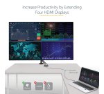 StarTech.com USB 3.0 to Quad HDMI Adapter, USB to 4x HDMI Monitor Converter for Windows (no support for macOS/ChromeOS/Linux) - TAA