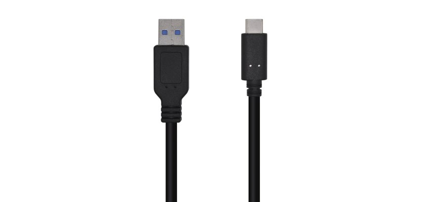 AISENS Cable USB 3.1 Gen 2 10 Gbps 3 A, Tipo C/M-A/M, Negro, 1.5m