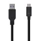 AISENS Cable USB 3.1 Gen 2 10 Gbps 3 A, Tipo C/M-A/M, Negro, 1.5m