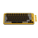 Logitech POP Keys Wireless Mechanical Keyboard With Emoji Keys clavier Universel RF sans fil + Bluetooth AZERTY Français Noir, Gris, Jaune