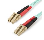 StarTech.com Câble Fibre Optique Multimode de 2m LC/UPC à LC/UPC OM4, Fibre Zipcord 50/125µm LOMMF/VCSEL, Réseaux 100G, Faible Perte d'Insertion, Cordon de Raccordement Fibre LSZH