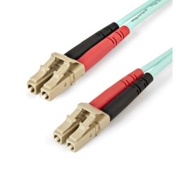 StarTech.com Cable de 2m de Fibra Óptica Multimodo LC/UPC a LC/UPC OM4 - 50/125µm - Fibra LOMMF/VCSEL - Redes de 100G - Cable LSZH - Baja Pérdida de Inserción - Low Insertion Loss
