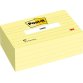 Lot de 12 blocs repositionnables 635CY 100 feuilles lignées. Format 7,6 x 12,7cm. Coloris Jaune