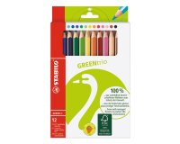Crayon de couleur GREENtrio, épais, étui en carton
