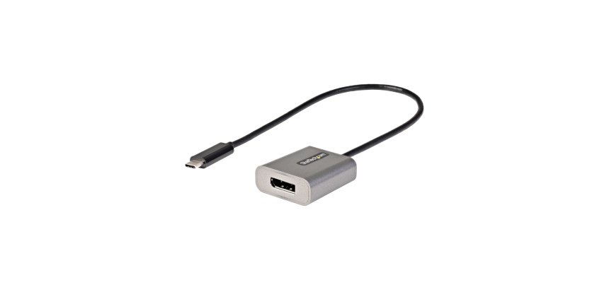 StarTech.com Adaptateur USB C vers DisplayPort - Dongle USB-C 8K/4K 60Hz vers DisplayPort 1.4 - Convertisseur Graphique USB Type-C vers Écran DP - Compatible Thunderbolt 3 - Câble Intégré 30cm