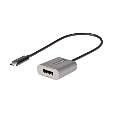 StarTech.com Adaptador USB C a DisplayPort - Conversor USB Tipo C a DisplayPort 1.4 de 8K/4K 60Hz - Convertidor de Vídeo Tipo Dongle USBC a DP para Monitor - Funciona con Thunderbolt 3 - Cable de 30cm