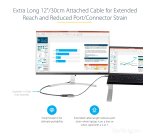 StarTech.com USB C to DisplayPort Adapter - 8K/4K 60Hz USB-C to DisplayPort 1.4 Adapter Dongle - USB Type-C to DP Monitor Video Converter - Works w/Thunderbolt 3 - w/12" Long Attached Cable
