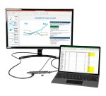 StarTech.com Adaptateur Multiport USB-C - USB Type C vers HDMI 2.0 4K 60Hz, Alimentation 100W Passthrough, SD/MicroSD, Hub 2 Ports USB 3.0 - GbE - Mini Dock USB-C - Câble Intégré 30cm