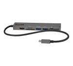 StarTech.com Adaptateur Multiport USB-C - USB Type C vers HDMI 2.0 4K 60Hz, Alimentation 100W Passthrough, SD/MicroSD, Hub 2 Ports USB 3.0 - GbE - Mini Dock USB-C - Câble Intégré 30cm