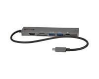 StarTech.com Adaptador Multipuertos USB C - Docking Station USB Tipo C a HDMI 2.0 4K 60Hz - Entrega de Alimentación 100W Pass-through - SD - MicroSD - Hub USB 3.0 de 2 Puertos - GbE - con Cable 30cm
