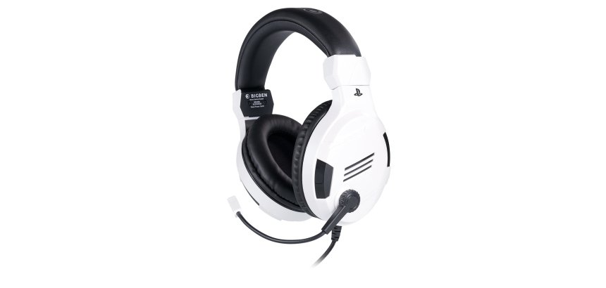 BIG BEN PS4OFHEADSETV3WHITE auricular y casco Auriculares Alámbrico Diadema Juego Negro, Blanco