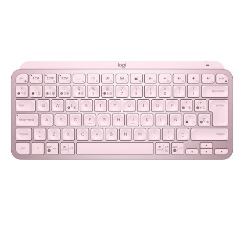 Logitech MX Keys Mini teclado Oficina RF Wireless + Bluetooth QWERTY Español Rosa