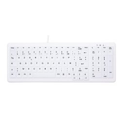 CHERRY AK-C7000 clavier Médical USB AZERTY Français Blanc