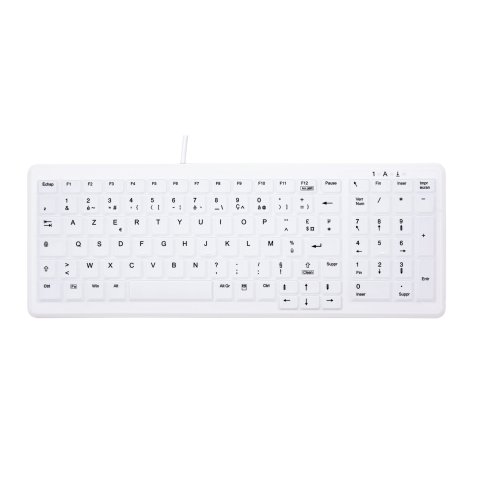 CHERRY AK-C7000 clavier Médical USB AZERTY Français Blanc