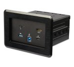 StarTech.com Conference Room Docking Station - Universal Laptop Dock - 4K HDMI, 60W Power Delivery, USB Hub, GbE, Audio - In-Table Connectivity Box For Huddle/Boardroom Collaboration Space