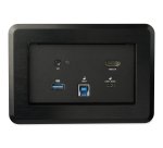StarTech.com Conference Room Docking Station - Universal Laptop Dock - 4K HDMI, 60W Power Delivery, USB Hub, GbE, Audio - In-Table Connectivity Box For Huddle/Boardroom Collaboration Space