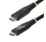 StarTech.com Câble USB 4 de 2 m, 20 Gbps, Câble USB-C Certifié USB-IF, PD EPR 240 W, DP 2.1 4K 120 Hz, Gaine TPE, Cordon USB-C Noir