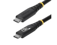 StarTech.com Câble USB 4 de 2 m, 20 Gbps, Câble USB-C Certifié USB-IF, PD EPR 240 W, DP 2.1 4K 120 Hz, Gaine TPE, Cordon USB-C Noir