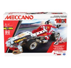 Meccano , Multimodello da 10, kit di costruzioni, Veicoli da Gara, 225 pezzi - dagli 8 anni