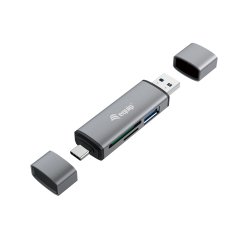 Equip 245460 lector de tarjeta USB 3.2 Gen 1 (3.1 Gen 1) Type-A/Type-C Gris