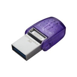 Kingston Technology DataTraveler microDuo 3C unidad flash USB 128 GB USB Type-A / USB Type-C 3.2 Gen 1 (3.1 Gen 1) Acero inoxidable, Púrpura