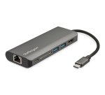 StarTech.com USB C Multiport Adapter - USB-C Travel Dock to 4K HDMI, 3x USB 3.0 Hub, SD/SDHC, GbE, 100W PD 3.0 Pass-Through - Portable USB-C Mini Docking Station USB Type-C/Thunderbolt 3