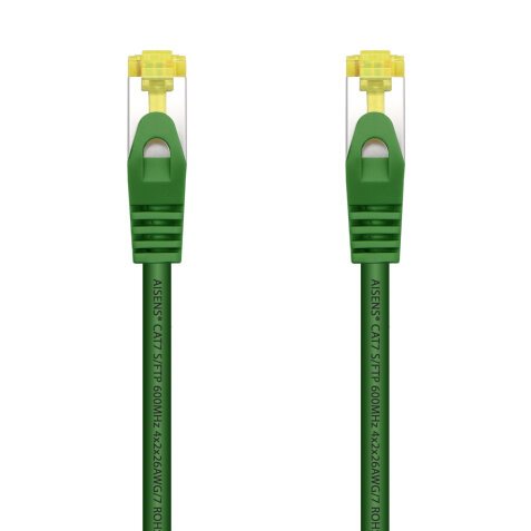 AISENS Cable De Red Latiguillo RJ45 LSZH Cat.7 600 MHz S/FTP PIMF AWG26, Verde, 1.0 m