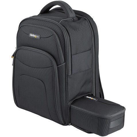 StarTech.com Sac à Dos Ordinateur Portable 15,6 pouces avec Compartiments Amovible pour Accessoires - Sac Informatique Professionnel High Tech - Pour Tous Déplacements - Résistant/Ergonomique - Nylon - PC/Tablette