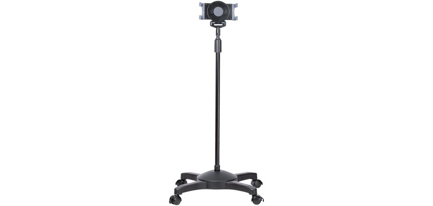 StarTech.com Support Tablette Mobile avec Roulettes Vérouillables - Hauteur Réglable - Support Tablette Universel sur Pied de 7 à 11 pouces, Porte Tablette avec Support Détachable