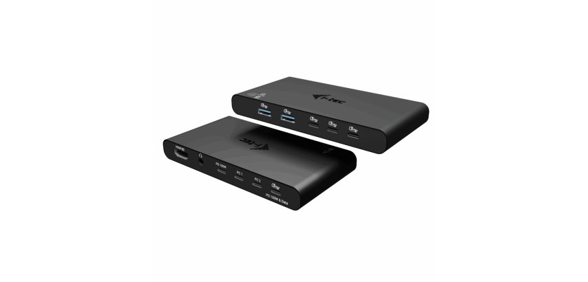 i-tec KVM Docking Station HDMI for 2 hosts, Power Delivery 2x 100W