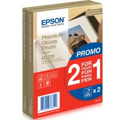 Epson Premium Glossy Photo Paper - 10x15cm - 2x 40 Hojas