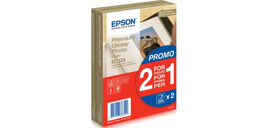 Epson Premium Glossy Photo Paper - 10x15cm - 2x 40 Hojas