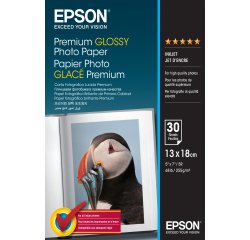 Epson Premium Glossy Photo Paper - 13x18cm - 30 Sheets