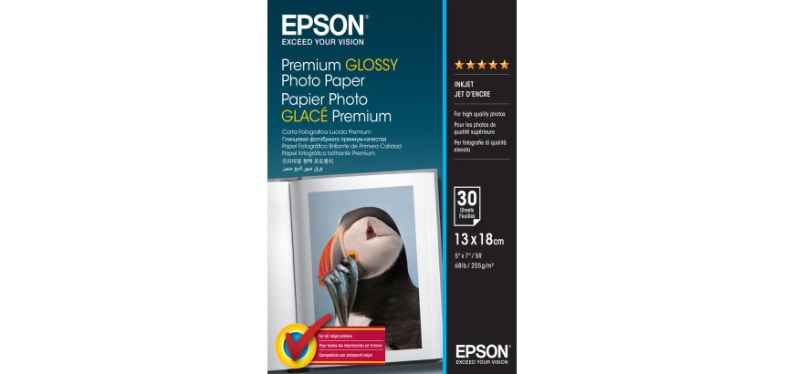 Epson Premium Glossy Photo Paper - 13x18cm - 30 Feuilles