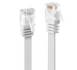 Lindy Câble réseau Plat Blanc Cat.6 U/UTP, 1m