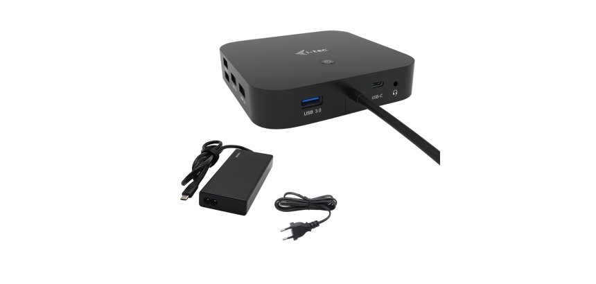 i-tec USB-C HDMI DP Docking Station with Power Delivery 65W + Universal Charger 77 W