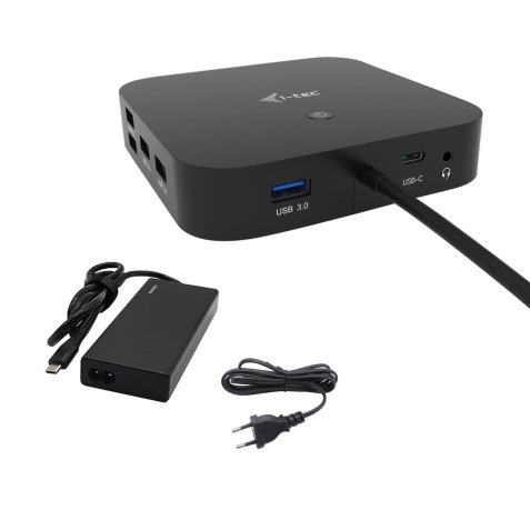 i-tec USB-C HDMI DP Docking Station with Power Delivery 65W + Universal Charger 77 W